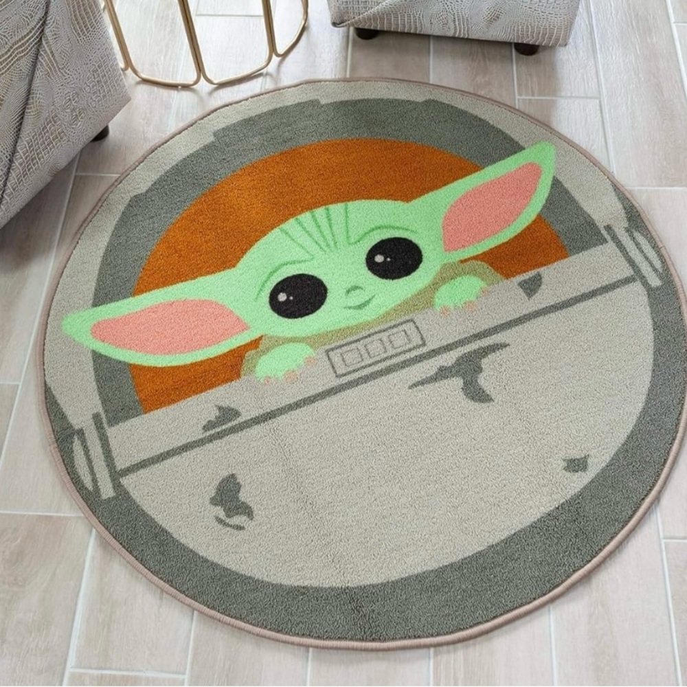 Brand New Round 39 inch Baby Yoda Rug